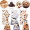 Halloween Cellophane Treat Bags, 150pcs Halloween Plastic Clear Candy Bags with 300pcs Twists for Snacks Cookies Packing